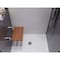 Steamspa Leisure 20 in. Teak Wood Wall Mounted Folding Shower Seat in Brushed Nickel Finish SSP-D-7-BN - alternate 2